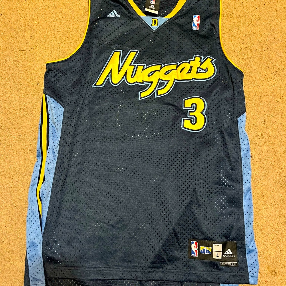 Adidas Denver Nuggets Blue Allen Iverson #3 Jersey